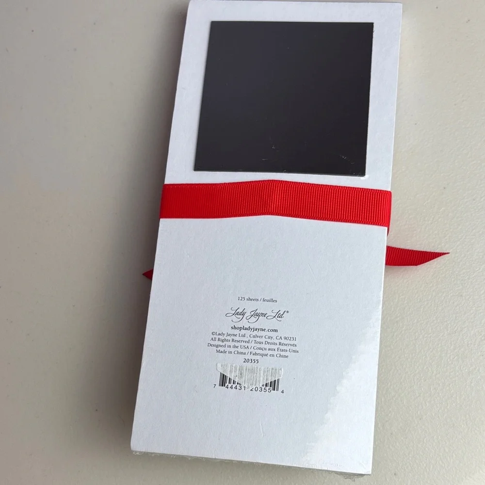 Rainbow Teacher Magnetic Notepad and Pen Set with Red Ribbon